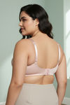 Zivame True Curve Jacquard Lightly Lined Non Wired Full Coverage Minimiser Bra - Mahagony Rose — thumbnail 2
